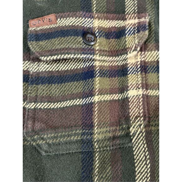 Ladies green plaid flannel by Orvis. Size medium - Picture 4 of 5